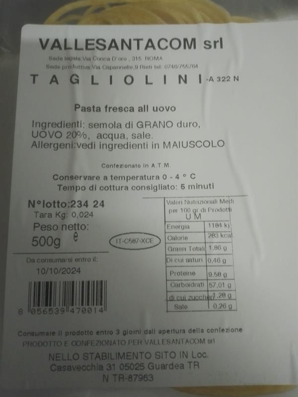 TAGLIOLINI 1PZ=500GR