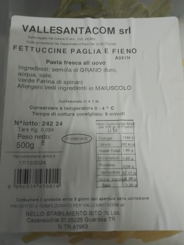 FETTUCCINE PAGLIA E FIENO 1PZ=500GR