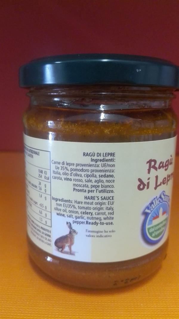 RAGU' DI LEPRE 1PZ=180 GR