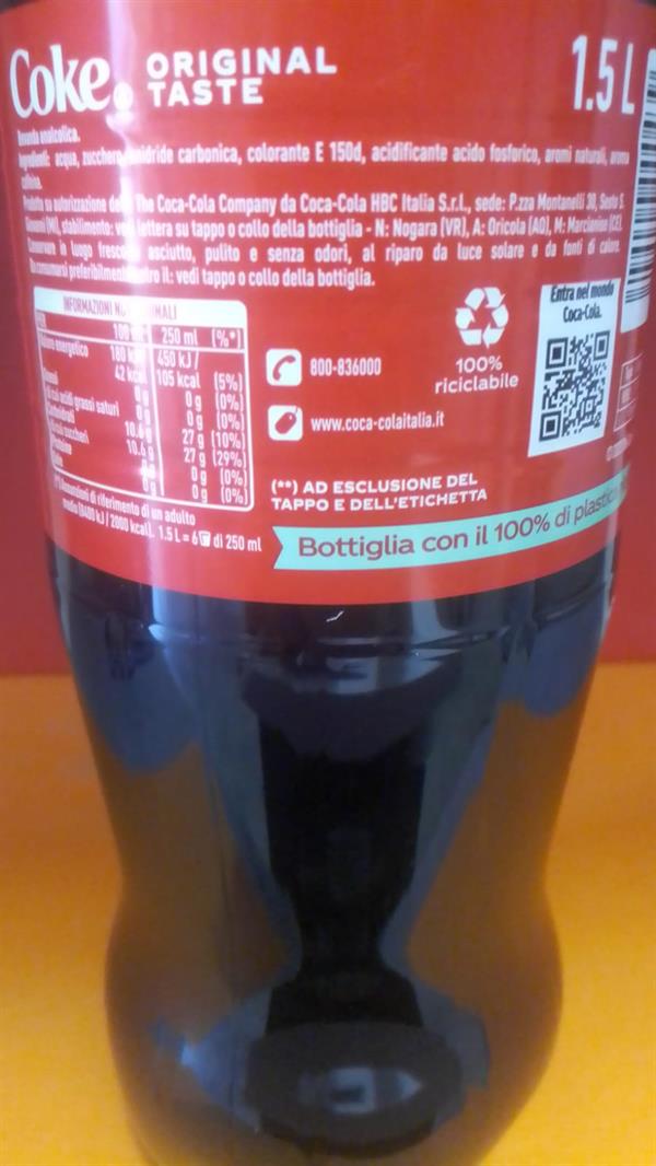 COCA COLA 1PZ=1.5 LT