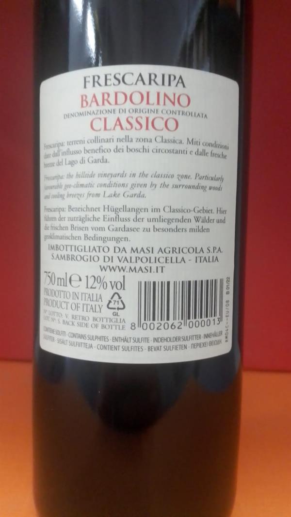 VINO BARDOLINO CLASSICO DOC - MASI 0,75X1PZ