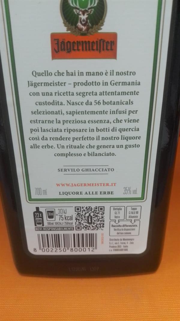 AMARO JAGERMEISTER 1 PZ=70CL