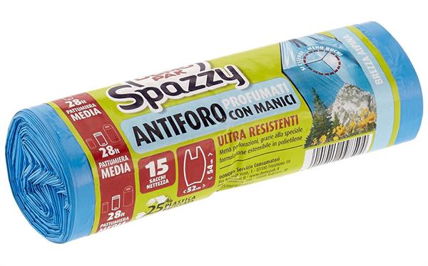 SACCHETTI SPAZZATURADOMOPACK CON MANICI LT 28